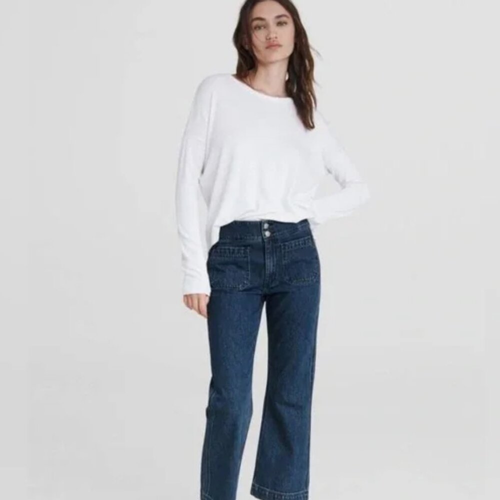 rag & bone Naval High Rise Women's Jeans Patch Pockets | Blue | 28